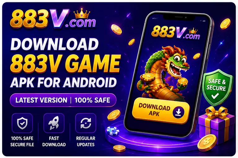 883V Game homepage and promotional banner